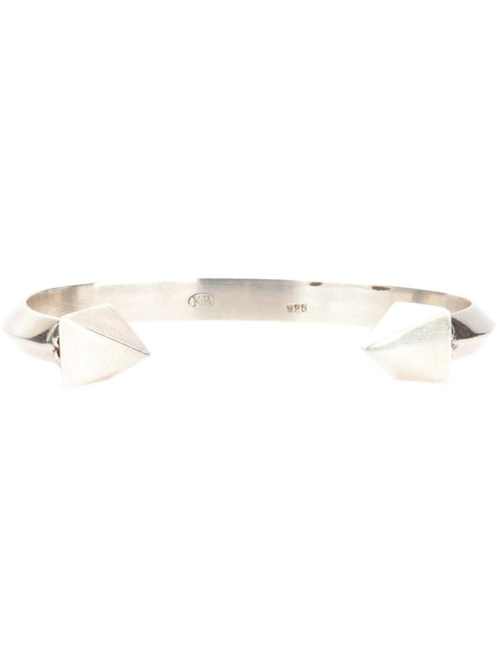 King Baby Thick Pyramid Bangle, Women's, Grey