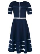 Gloria Coelho Tulle Panelled Dress - Blue