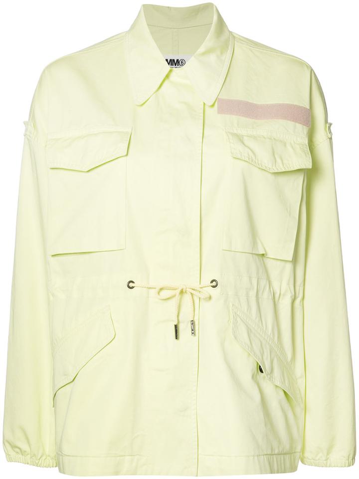 Mm6 Maison Margiela Patch Pocket Jacket, Women's, Size: 36, Yellow/orange, Cotton