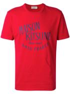 Maison Kitsuné Logo Print T-shirt - Red