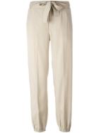 Blumarine Gathered Ankle Trousers - Nude & Neutrals