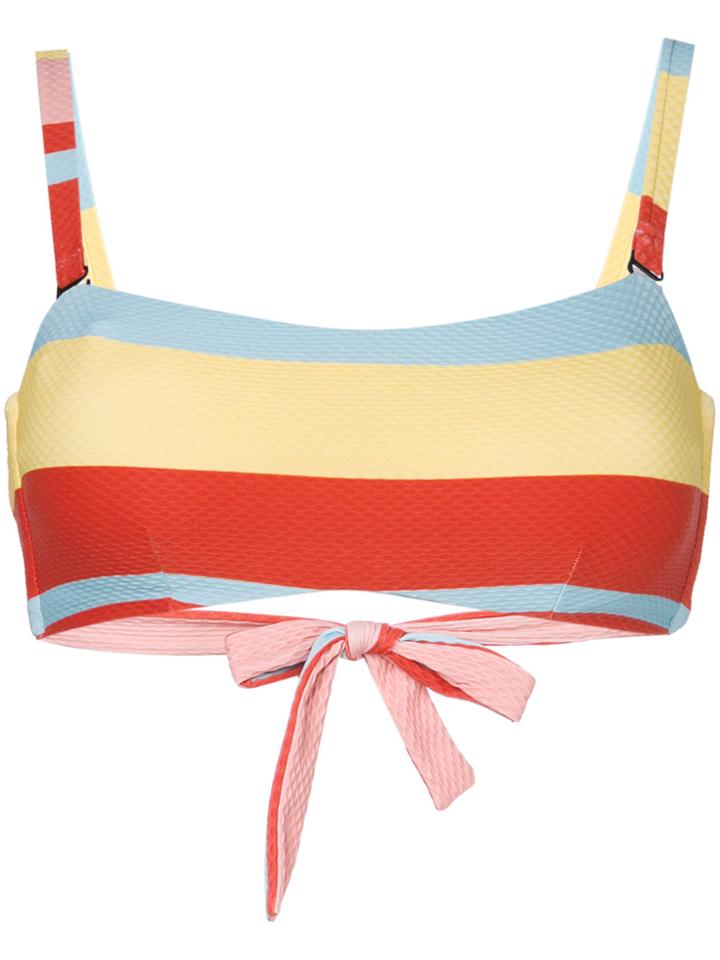 Asceno Striped Bandeau Bikini Top - Multicolour