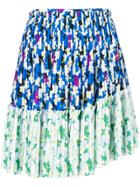 Kenzo Floral Leaf Mini Skirt - Blue