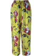 Erika Cavallini Floral Print Cropped Trousers