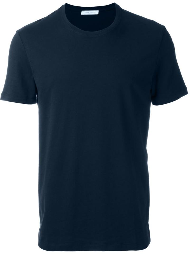 Paolo Pecora Classic T-shirt, Men's, Size: S, Blue, Cotton