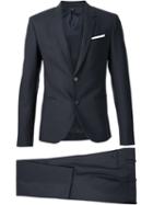 Neil Barrett Classic Formal Suit, Men's, Size: 46, Blue, Polyester/spandex/elastane/wool