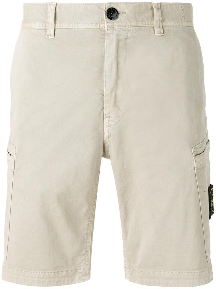 Stone Island Cargo Shorts, Men's, Size: 30, Brown, Cotton/spandex/elastane