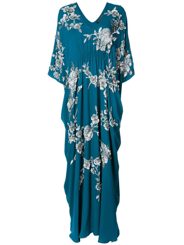 Natori Cocoon Caftan Dress - Blue