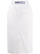 Filles A Papa Shaun Logo Patch Pencil Skirt - White