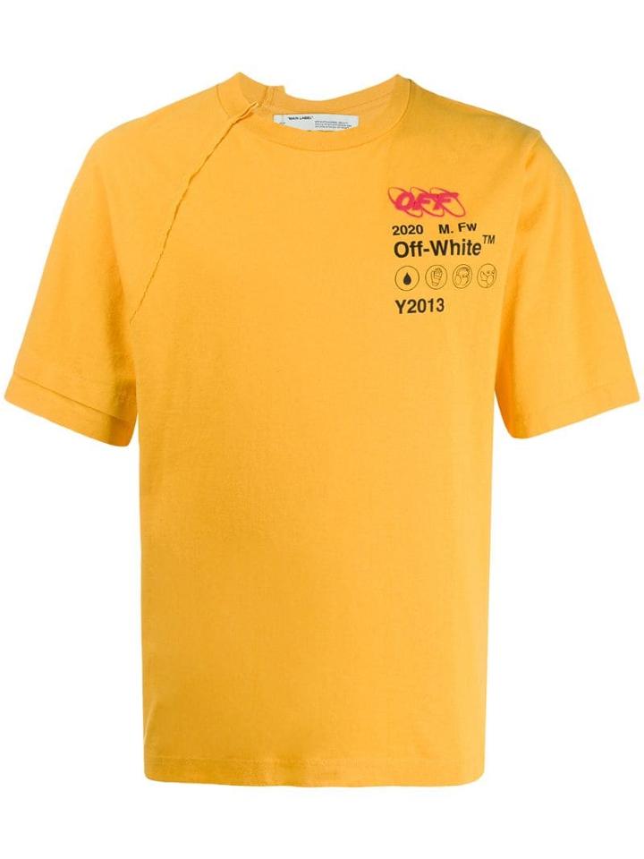 Off-white Industrial Print T-shirt - Yellow