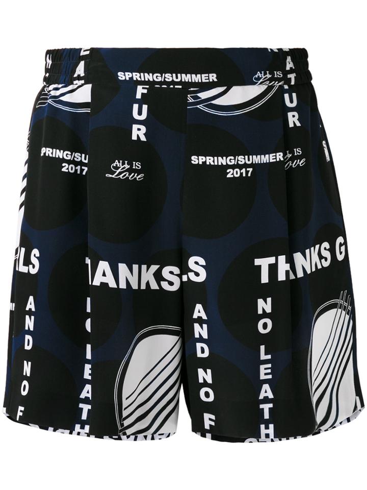 Stella Mccartney Thanks Girls Printed Shorts - Black