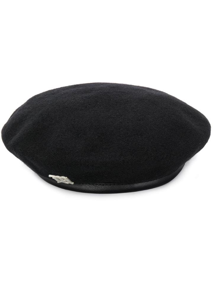 Misbhv Logo Applique Beret - Black