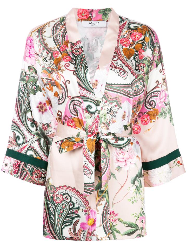 Blugirl Paisley Wrap Blouse - Nude & Neutrals