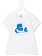 Karl Lagerfeld Kids - Printed T-shirt - Kids - Cotton/spandex/elastane - 6 Yrs, Girl's, White