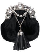 Miu Miu Embellished Purse Clutch - Black