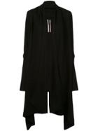 Rick Owens Open Front Trapeze Cardigan - Black