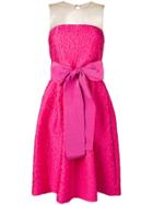 P.a.r.o.s.h. Bow Detail Jacquard Dress - Pink