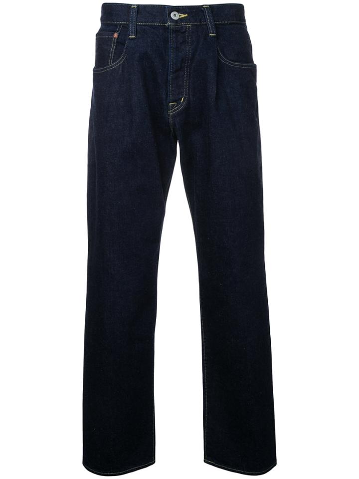 Ganryu Comme Des Garcons Cropped Regular Jeans - Black
