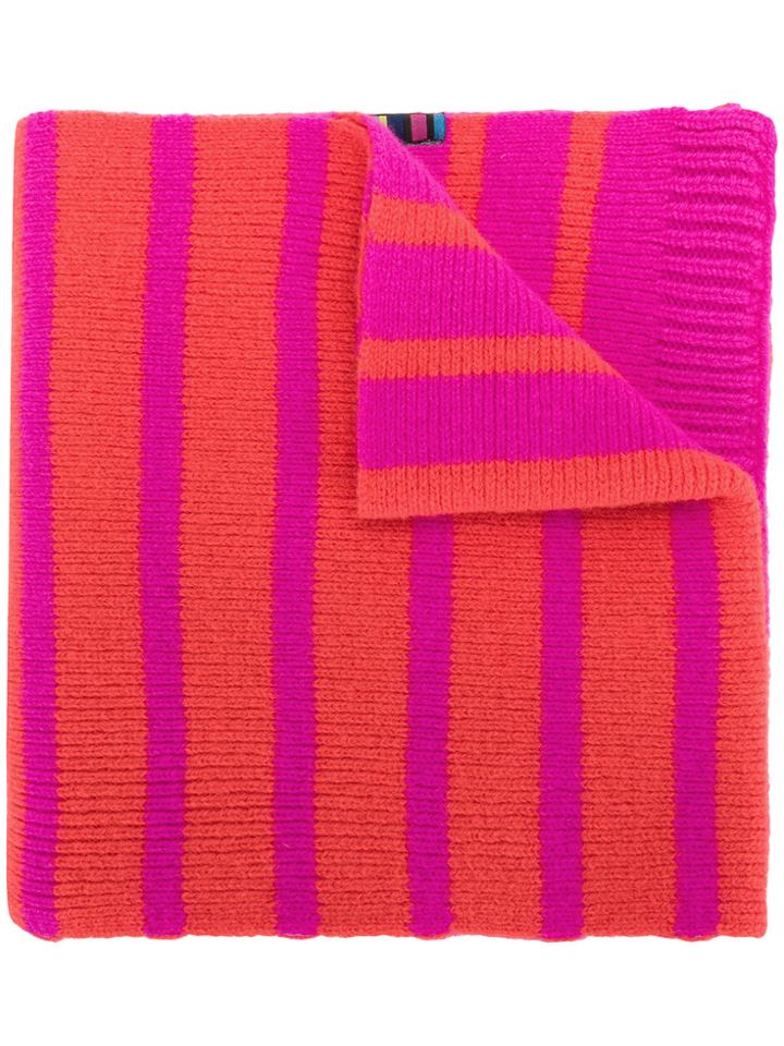 Ps By Paul Smith Reversible Neon Striped Scarf - Multicolour