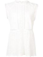 Veronica Beard - Lace Fitted Blouse - Women - Cotton - 4, White, Cotton