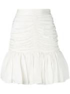 Msgm Draped Mini Skirt - White