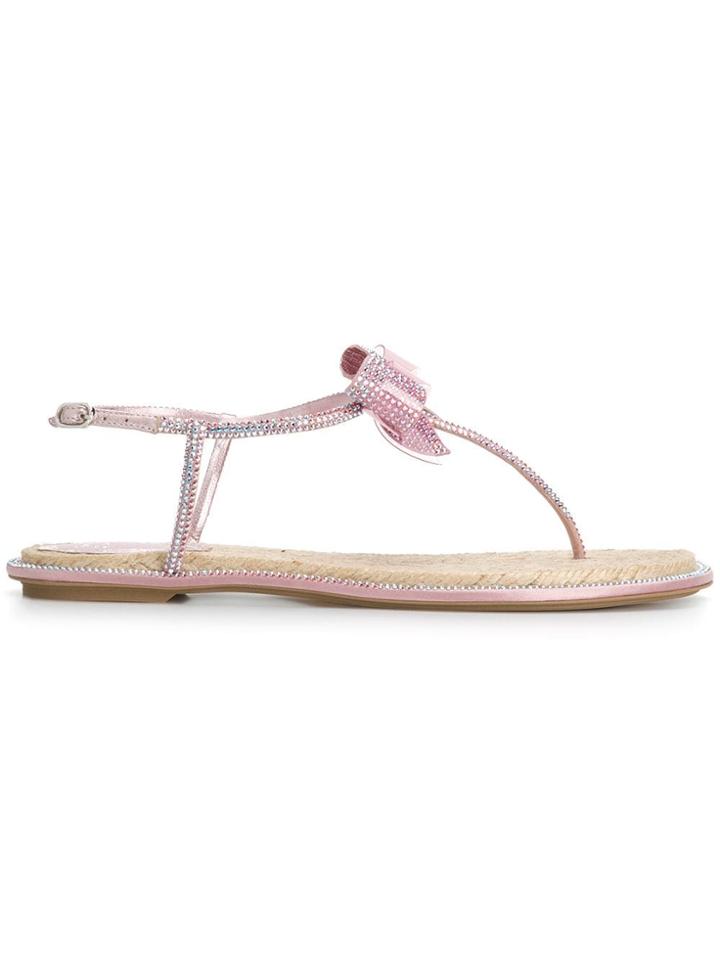 René Caovilla Catavina Flat Sandals - Pink