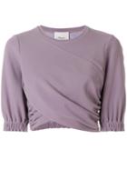 3.1 Phillip Lim Cross Front Sweatshirt - Pink & Purple