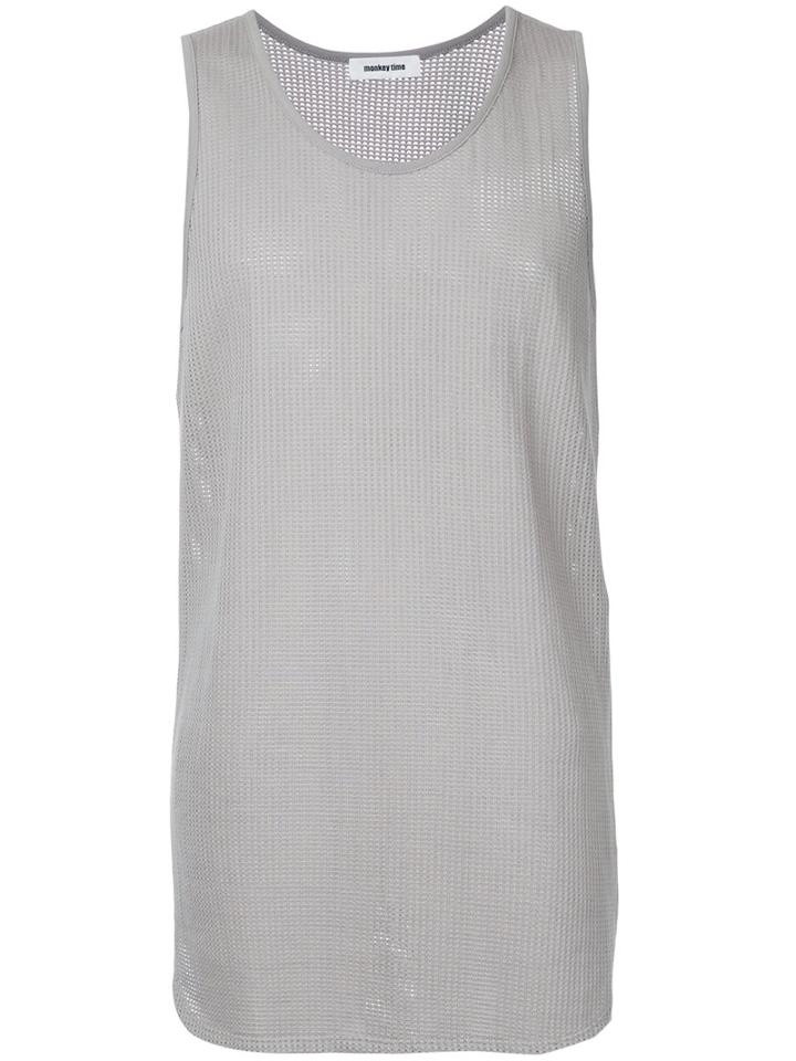 Monkey Time - Tank Top - Men - Cotton - M, Grey, Cotton