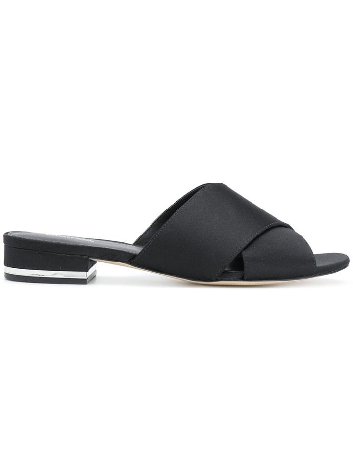 Michael Michael Kors Shelly Crossover Slides - Black