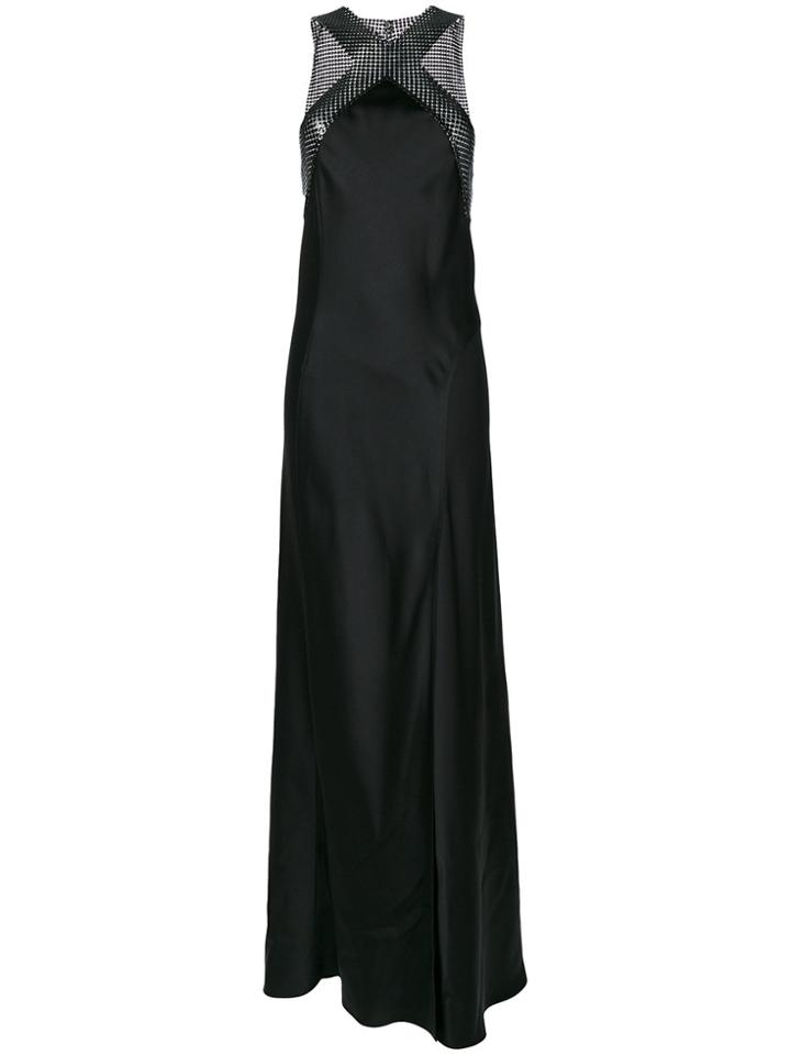 Paco Rabanne Flared Halterneck Maxi Dress - Black