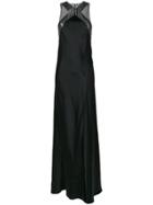 Paco Rabanne Flared Halterneck Maxi Dress - Black