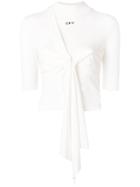 Off-white Draped-detail Top
