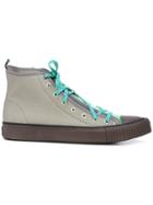Lanvin Contrast Lace Sneakers - Grey