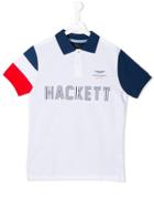 Hackett Kids Teen Printed Polo Top - White