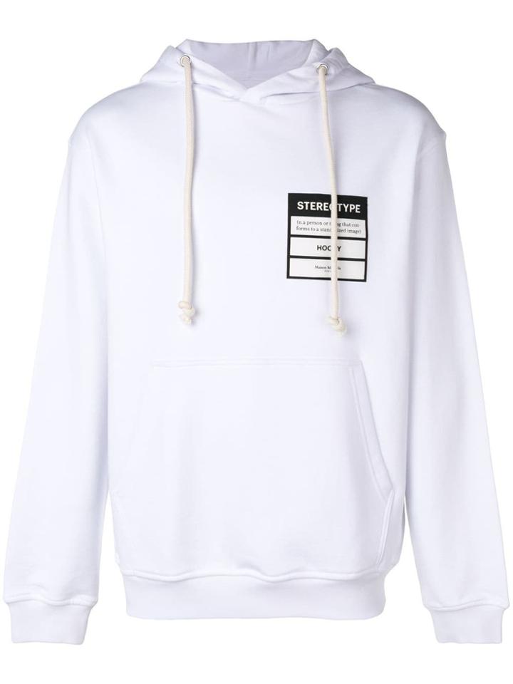 Maison Margiela Printed Hoodie - White