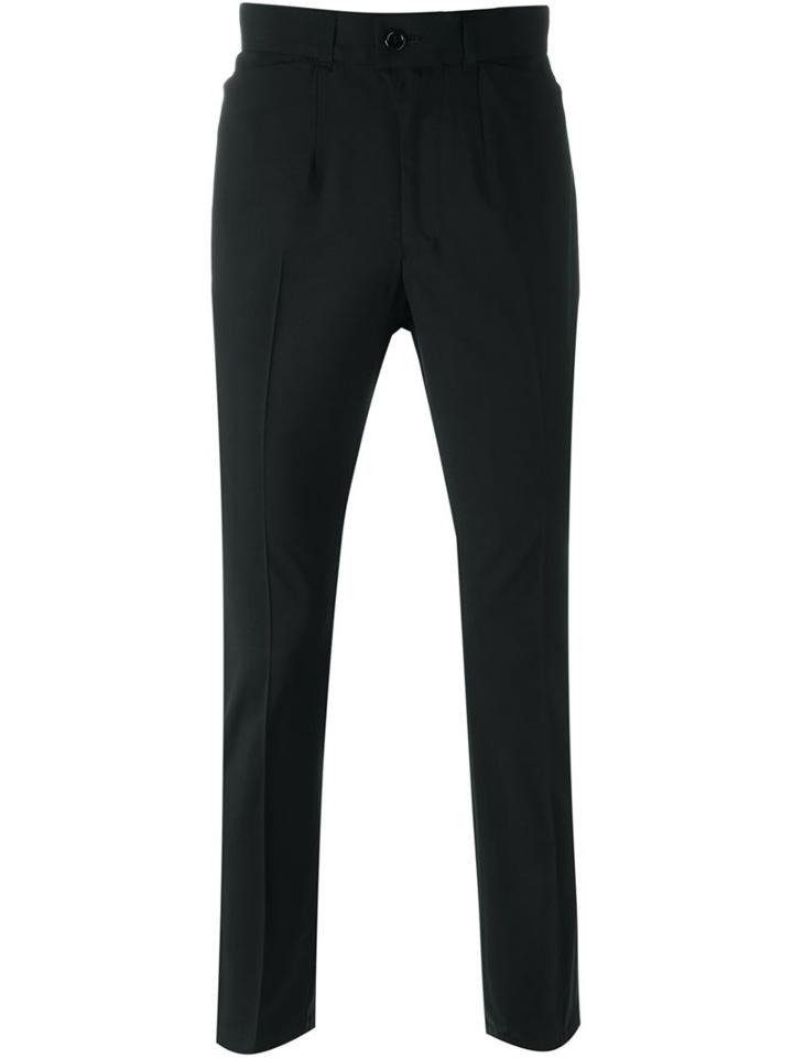 Julien David Straight Leg Trousers, Men's, Size: Small, Black, Wool