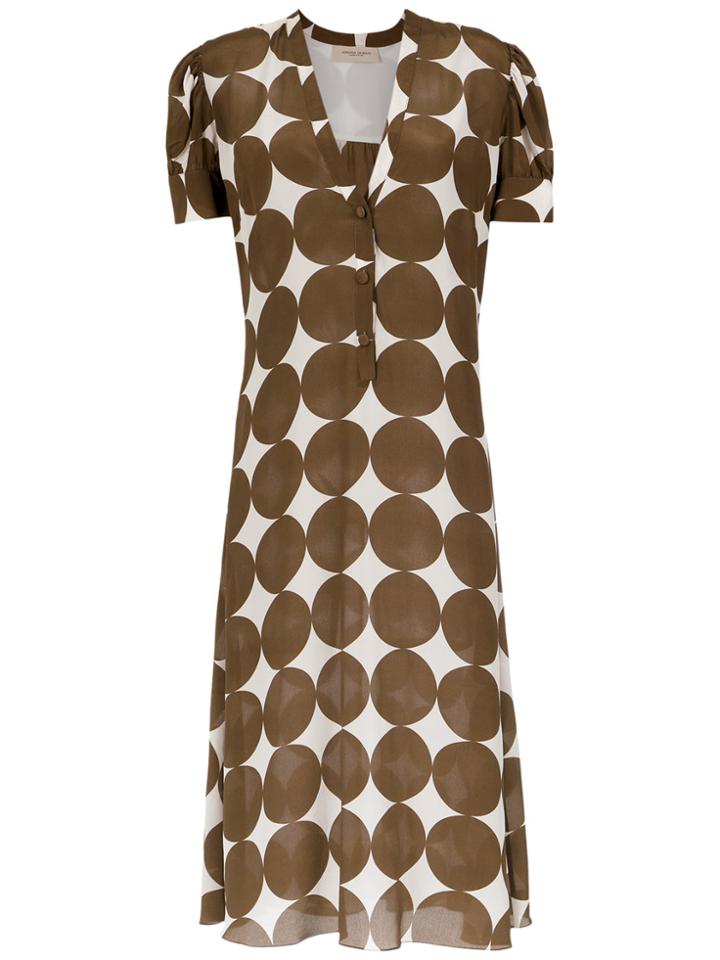 Adriana Degreas Printed Midi Dress - Brown