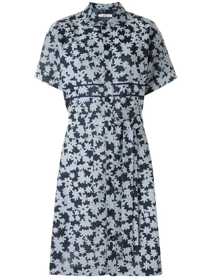 Julien David Calico Print Shirt Dress