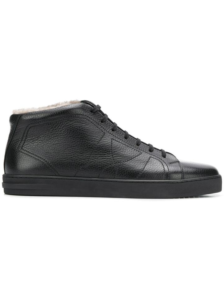 Moreschi Lamb Fur Lining Sneakers - Black