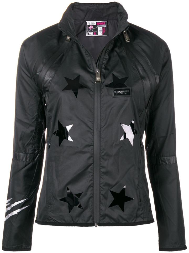 Plein Sport Logo Print Windbreaker - Black