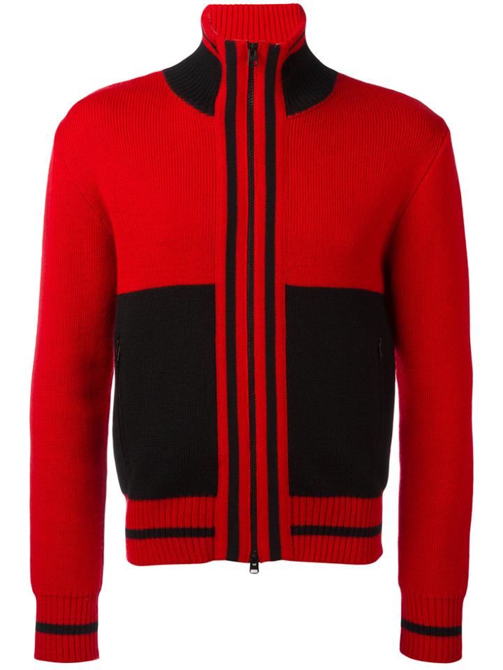 Ami Alexandre Mattiussi Zipped Cardigan - Red