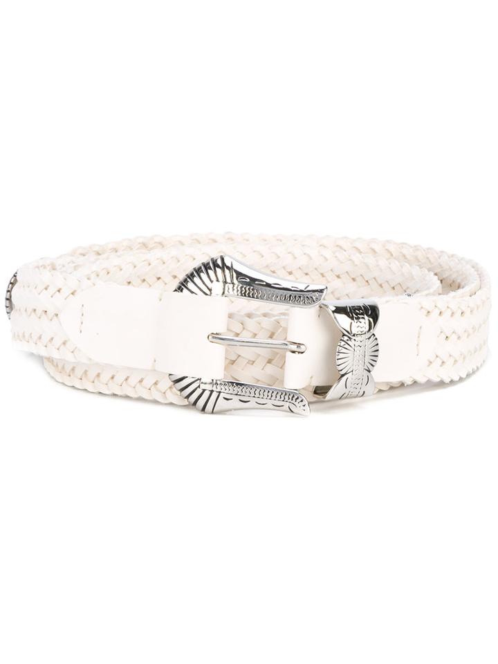 Y / Project - Woven Belt - Men - Calf Leather - One Size, White, Calf Leather
