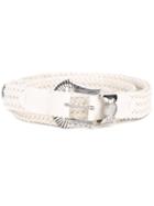 Y / Project - Woven Belt - Men - Calf Leather - One Size, White, Calf Leather