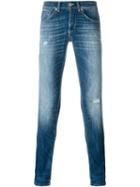 Dondup Stone Washed Skinny Jeans, Men's, Size: 38, Blue, Cotton/polyester/spandex/elastane