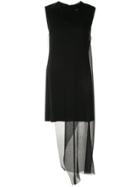 Yang Li Sheer Panel Dress - Black
