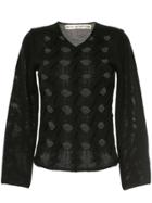 Comme Des Garçons Vintage Criss-cross Cut Sweater - Black