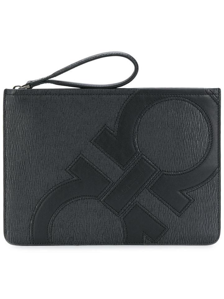 Salvatore Ferragamo Gancini Pouch - Grey