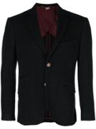 Maurizio Miri Fitted Button Up Suit Jacket - Black