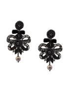 Ranjana Khan Embellished Drop Earrings - Black
