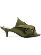 No21 Low Heel Abstract Bow Mules - Green